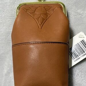 New VTG Rolfs Leather Cigarette Case Pouch Kiss Clasp C.C. Holder Nostalgia NOS